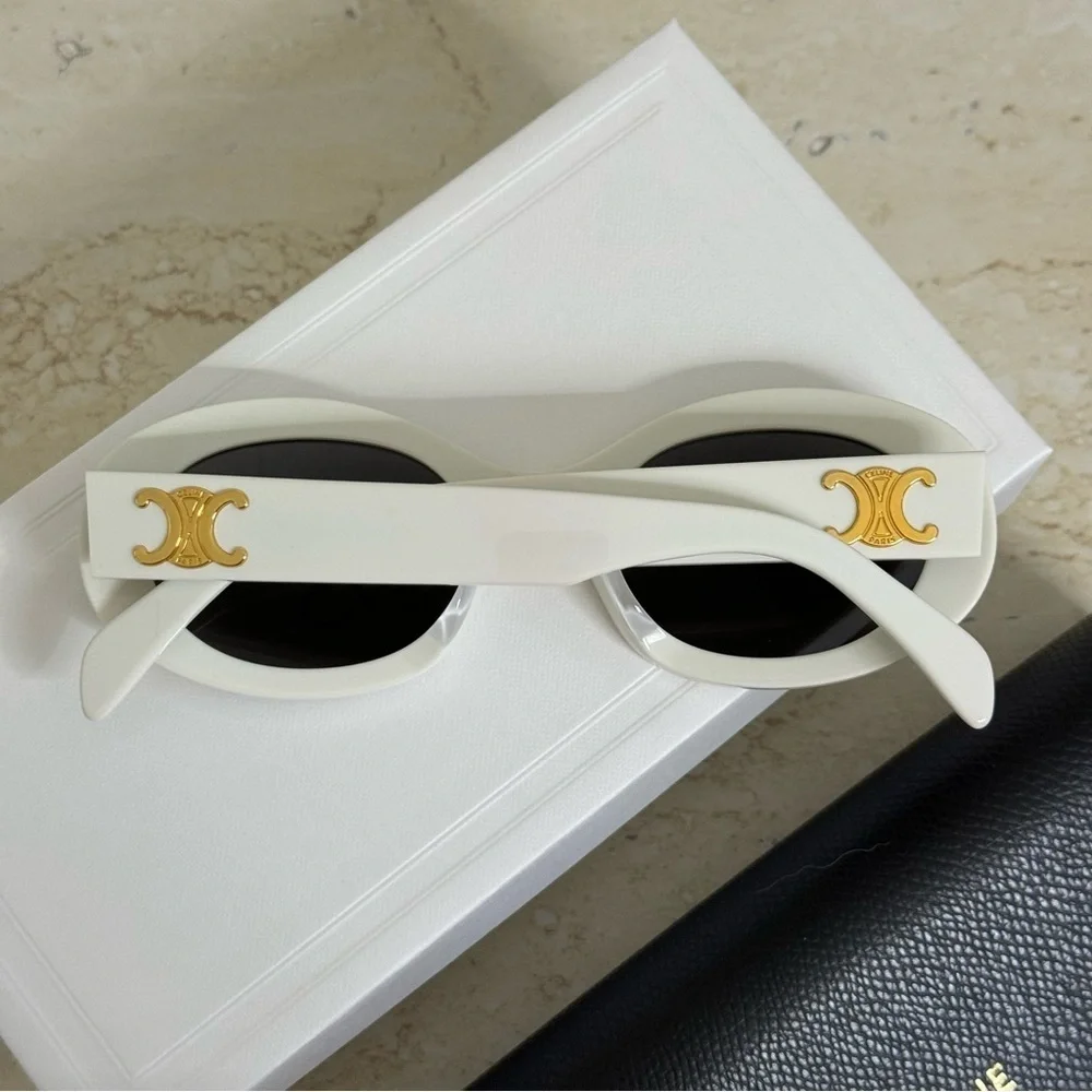 New! Celine Sunglasses, CL40194U 25A, oval, Triomphe, Authentic - Picture 7 of 13